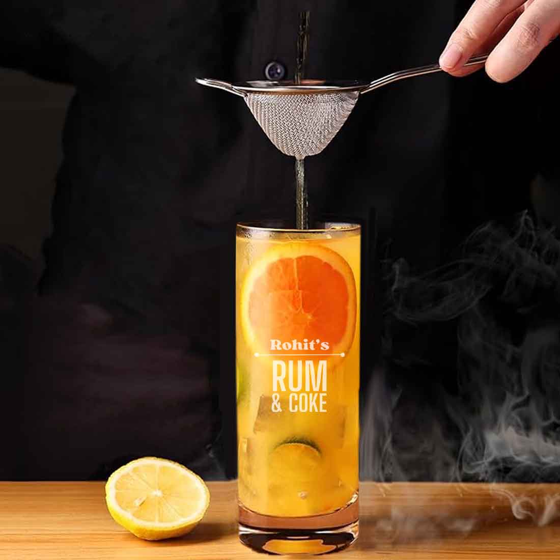 Custom Alcohol Glasses with Engraving Personalized Glassware - Rum & Coke