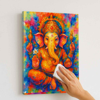 Ganesh ji Photo Frame with Glowing LED Backlight, HD Print– Ideal for Home Temple, Décor, or Gifting