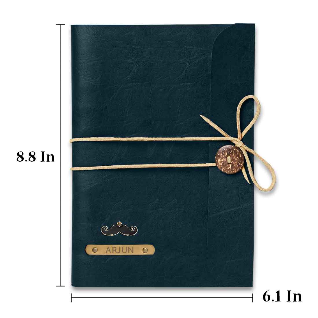 Personalized Diary with Pen and Charms - Premium PU Leather Diaries and Pen