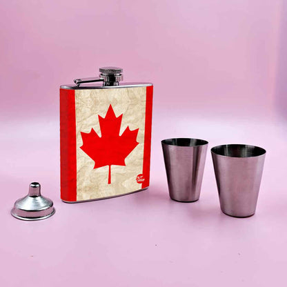 Nutcase Hip Flask Alcohol with 2 Shot Glasses Premium Whiskey Flask Gifts Set - Canada