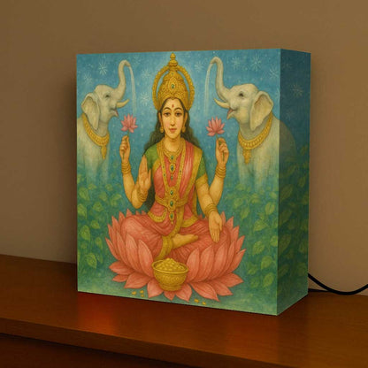 Laxmi Lamp – Divine Goddess Light for Home Temple, Table or Wall Décor