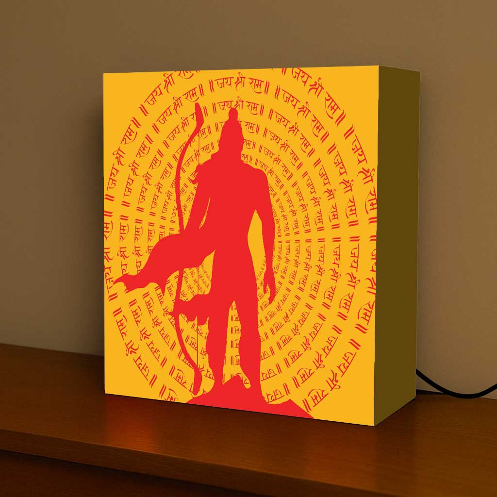Jai Shree Ram Light Night Wall Lamp for Home Temple & Pooja Room Décor