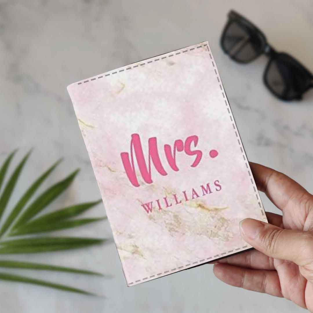 Personalised Mr & Mrs Passport Cover Anniversary Gifts for CouplesLuggage Tag  -  Mrs Traveller