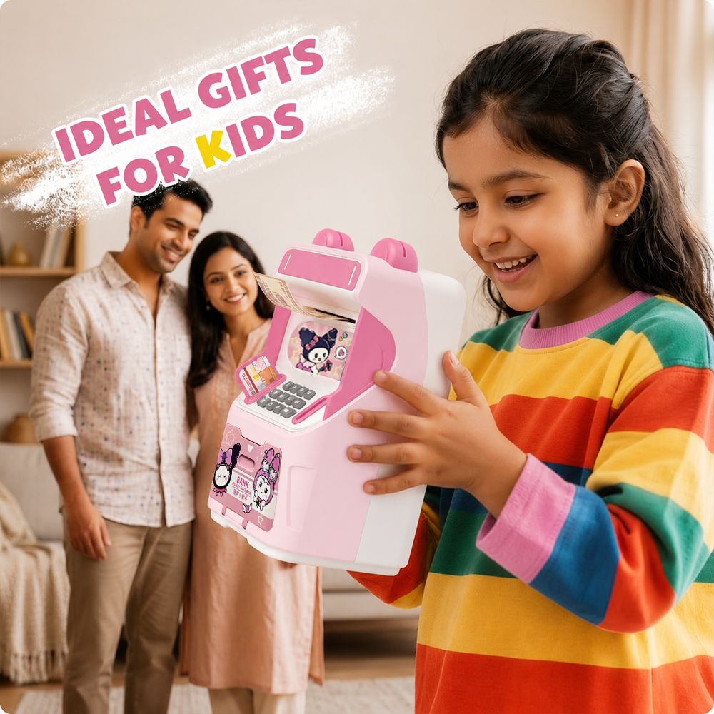 Custom ATM Piggy Bank for Kids with Music & Name Personalization | Birthday Gift & Return Gift |