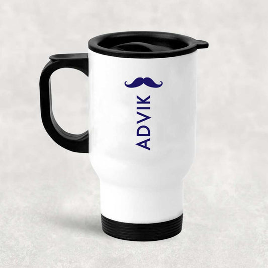 Custom Insulated Coffee Mugs with Lid - Travel Mug with Name