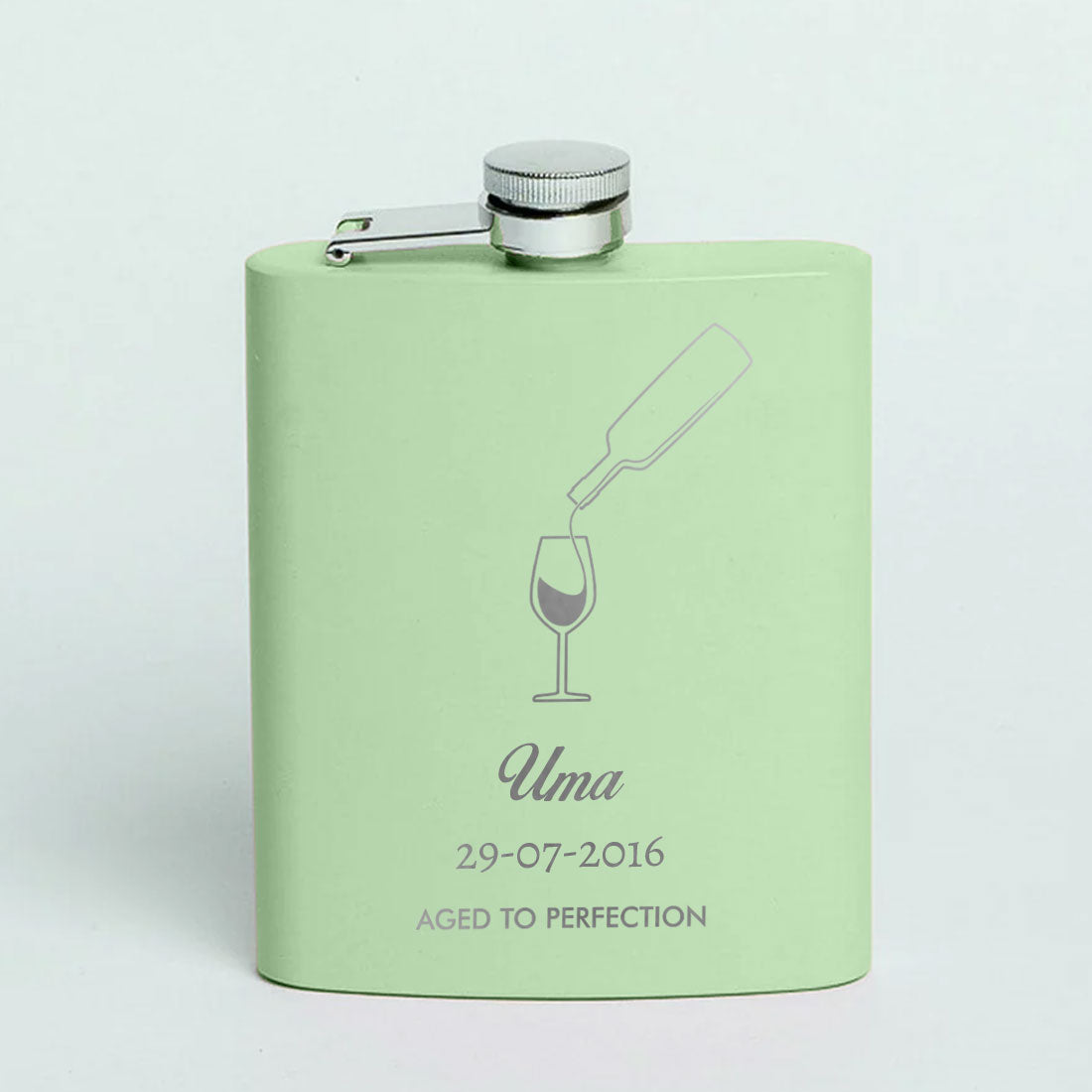 Customized Womens Hip Flask Stainless Steel 8oz Pink Whiskey Flask with Funnel