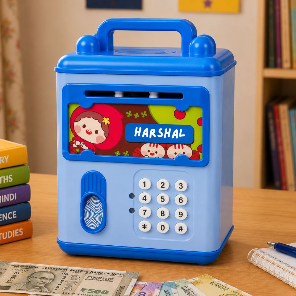 Custom ATM Piggy Bank for Kids with Music & Name Personalization | Birthday Gift & Return Gift