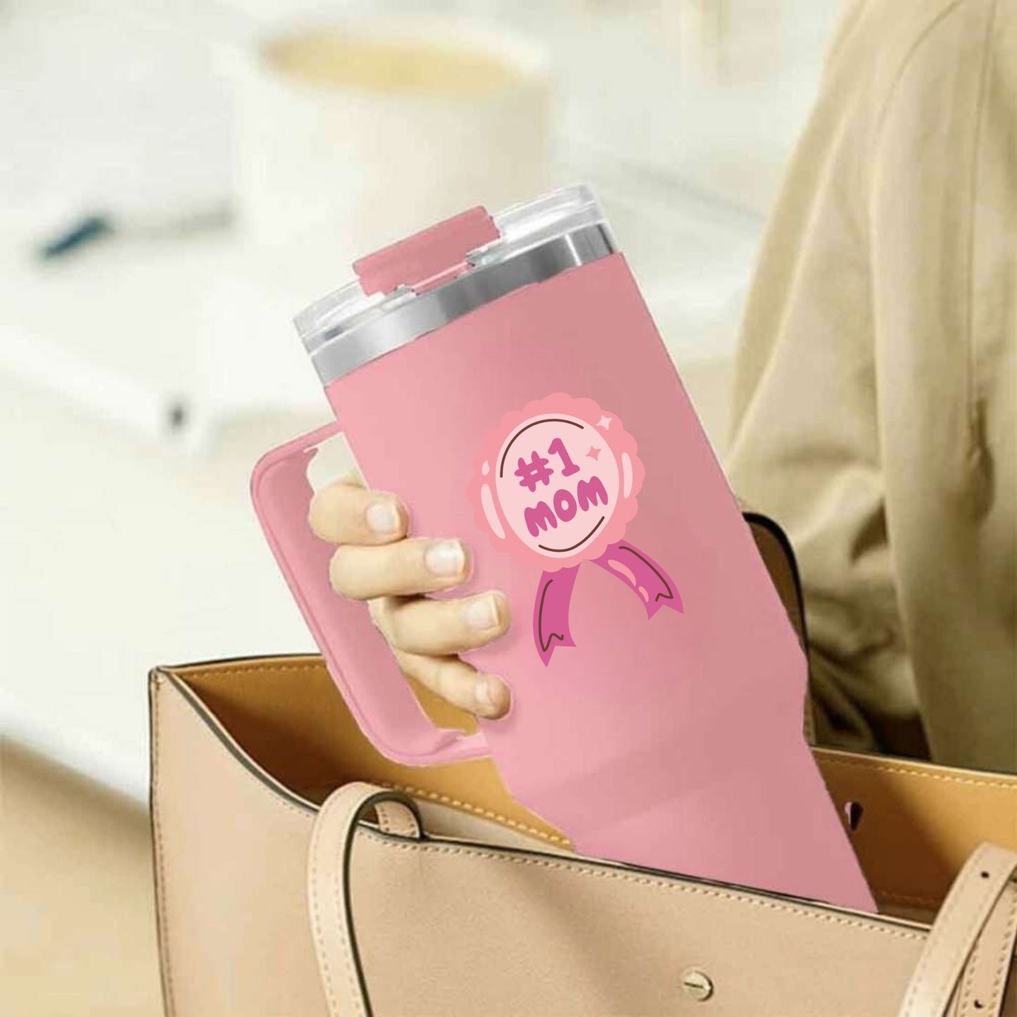 Mother’s Day Gift for Mom – 1200ml Water Tumbler with Handle | Double Insulated Stainless Steel Bottle