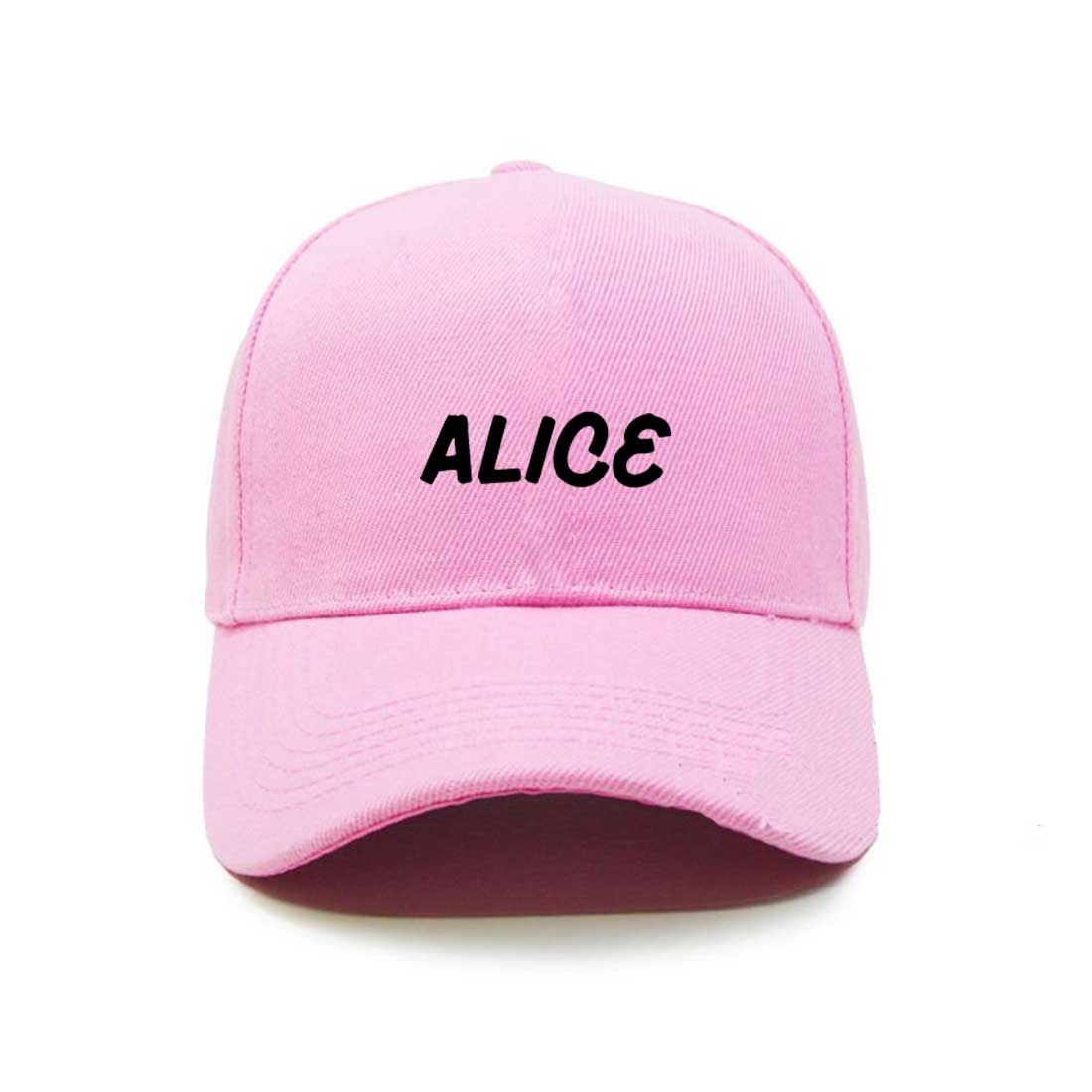 Customized Caps with Name for Women-Pink