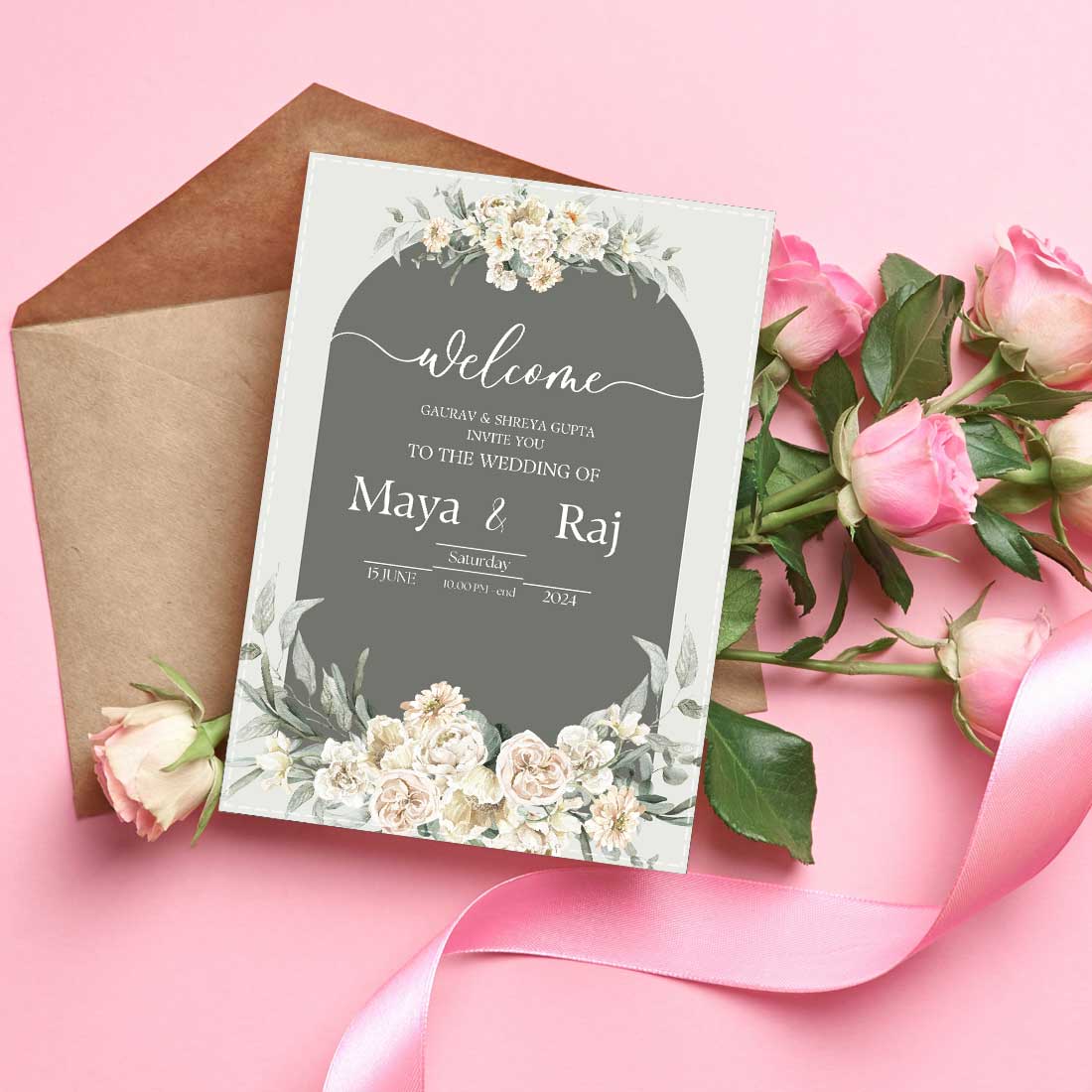 Invitation Weding Card Weding Invitation Card in English Weding Card-6x9 Inches – Nutcase