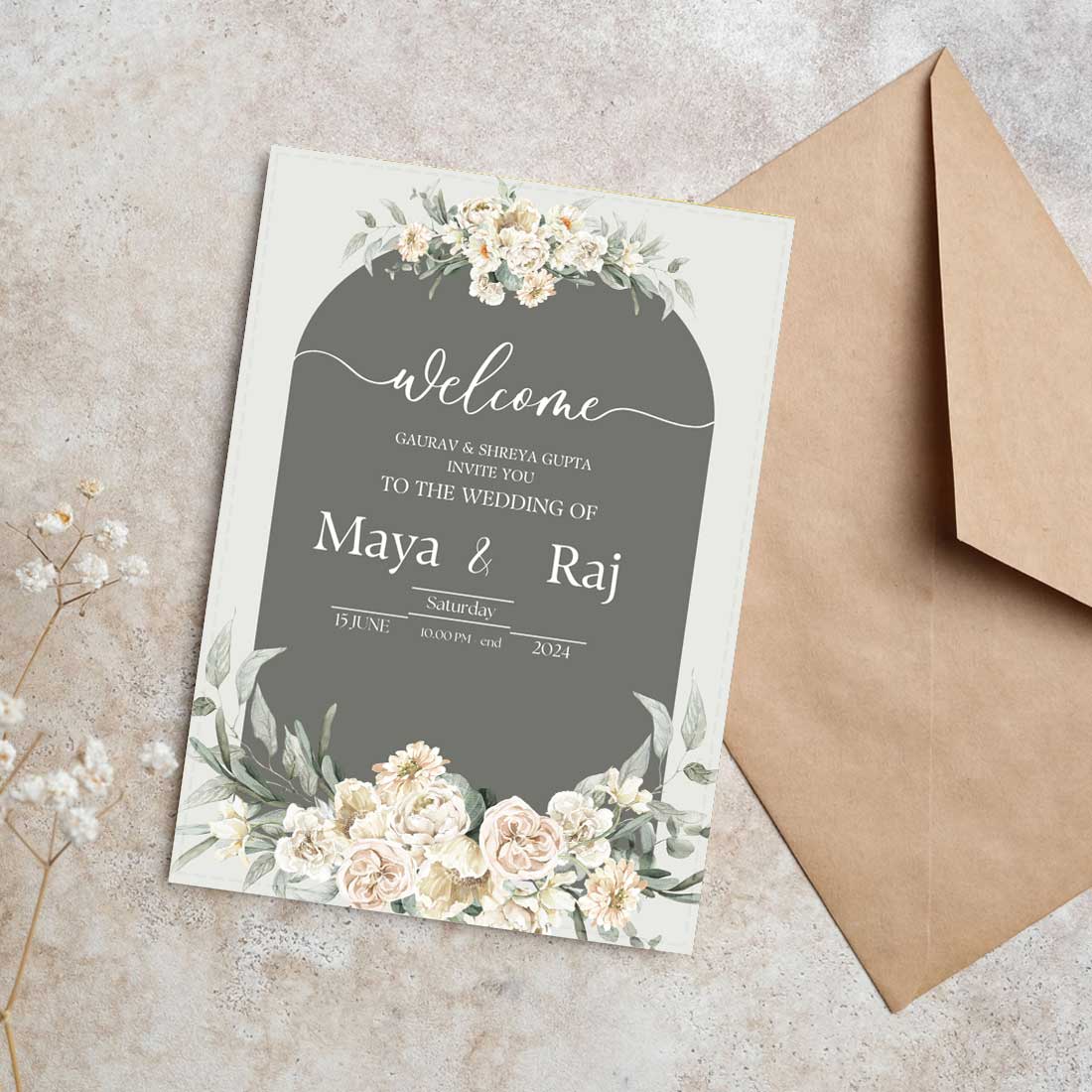 Invitation Weding Card Weding Invitation Card in English Weding Card-6x9 Inches – Nutcase