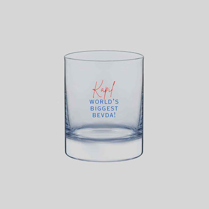 Unique Whiskey Glasses - Customized Name on Colored Printed Scotch Glass