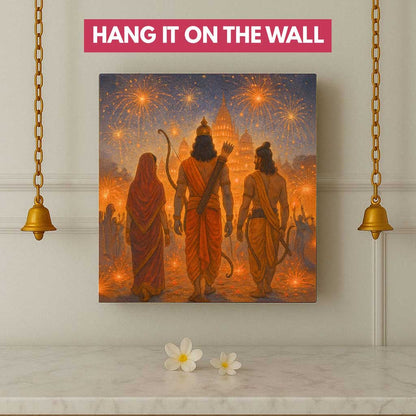 Divine Ram LED Lights Table Lamp for Home Temple, Bedroom & Wall Décor