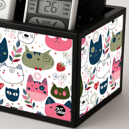 Designer Small Remote Control Holder For TV / AC Remotes -  Cute Cats