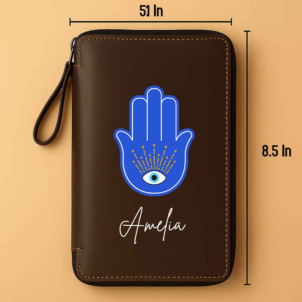 Passport Cover Personalised with Name Faux Leather Travel Wallet  & Luggage Tag Set