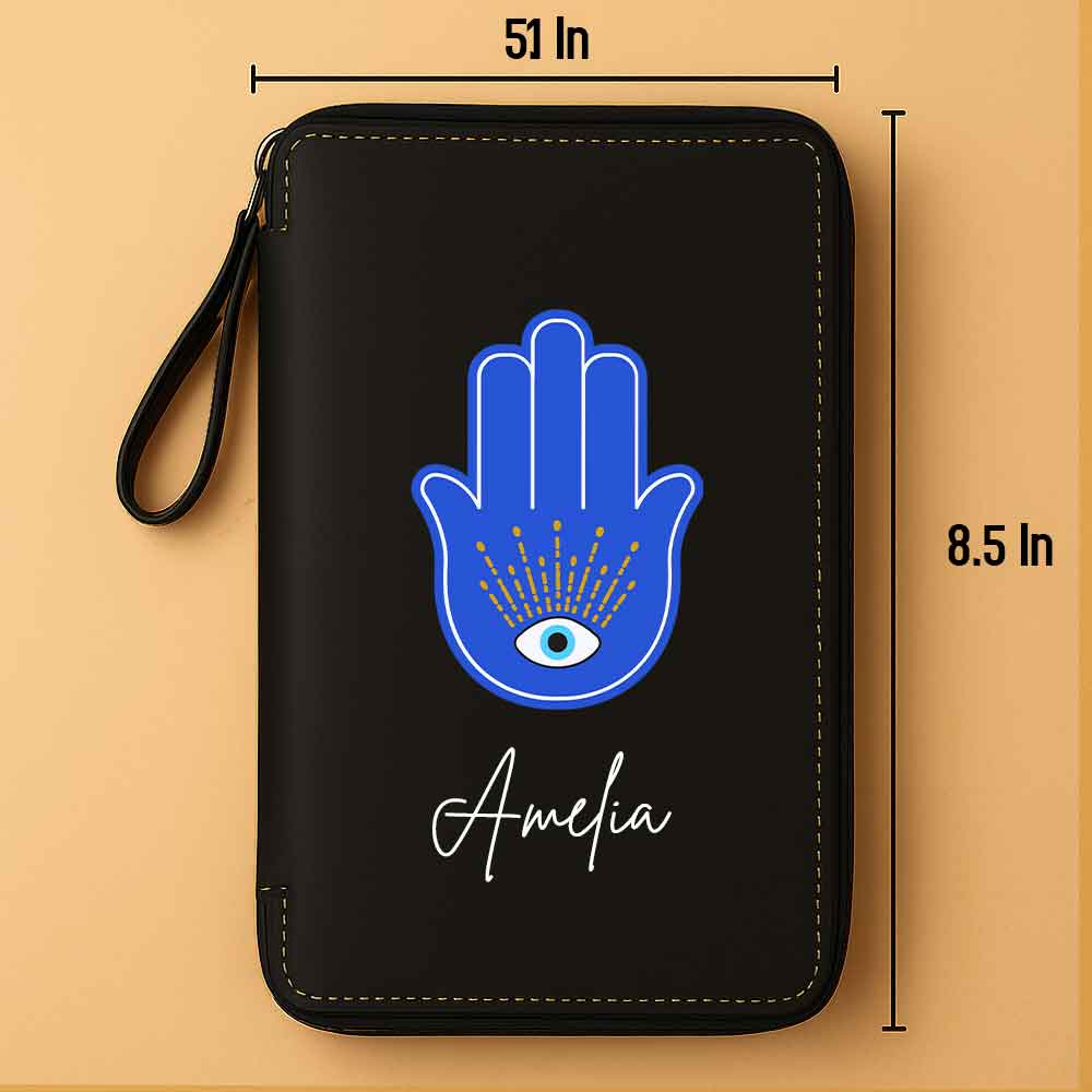 Passport Cover Personalised with Name Faux Leather Travel Wallet  & Luggage Tag Set