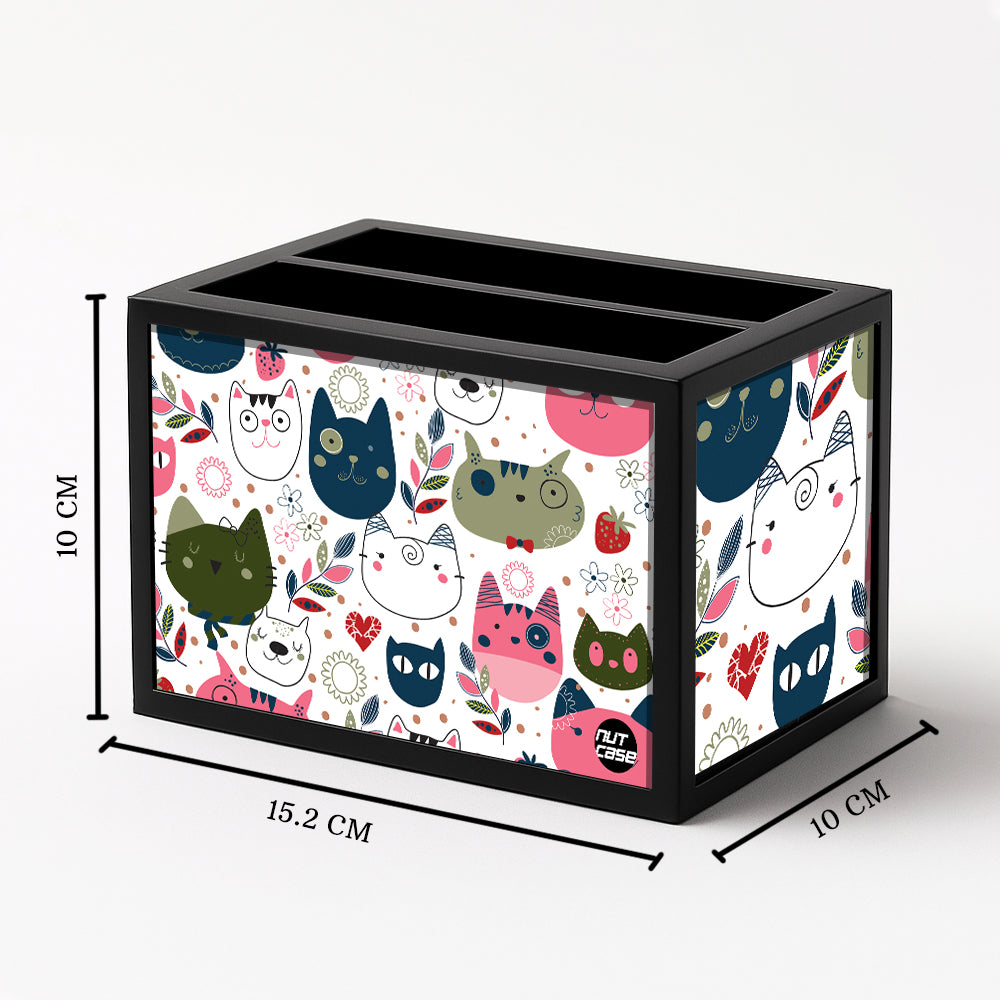 Designer Small Remote Control Holder For TV / AC Remotes -  Cute Cats