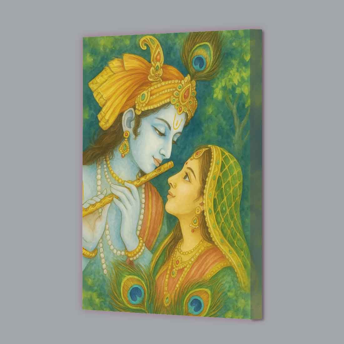 Radha Krishna Photo Frame with LED Backlight, HD Print– Perfect for Home Temple, Décor, or Gifting