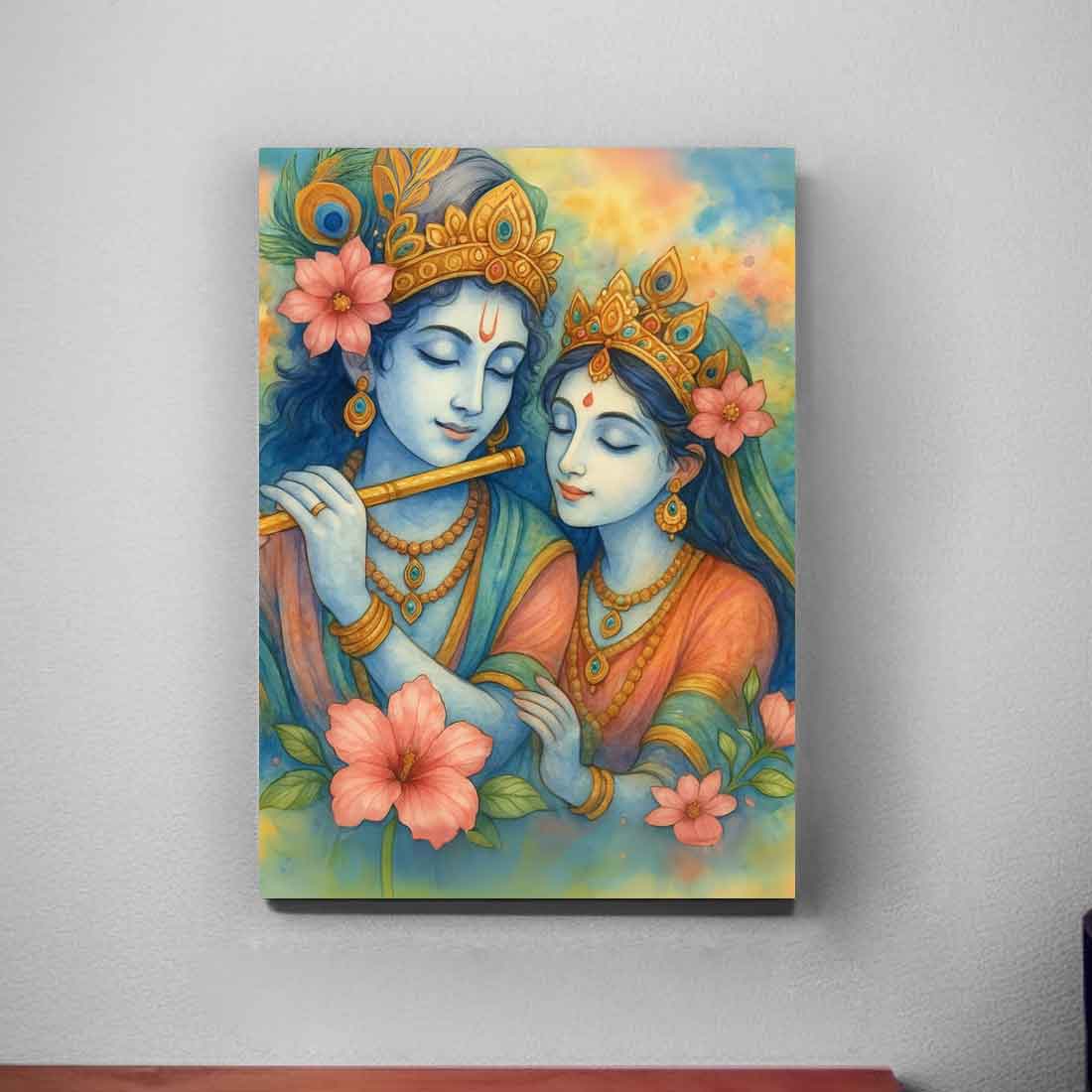 Divine Krishna Radha Frame with LED lighting – Ideal for Décor, Pooja Room, or Gift