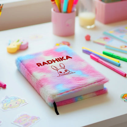 Custom Fur Diary for Kids – Soft Squishy A5 Size Notebook, Cute Fancy Journal & Perfect Birthday Gift Organizer