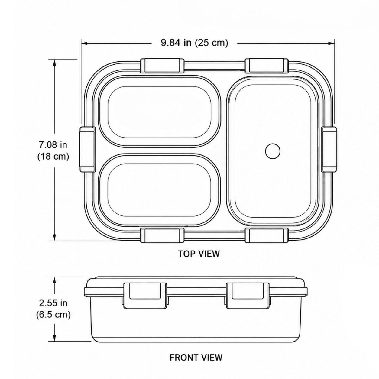 Personalized Kids Stainless Steel Lunch Box – 3-Compartment Leak-Proof