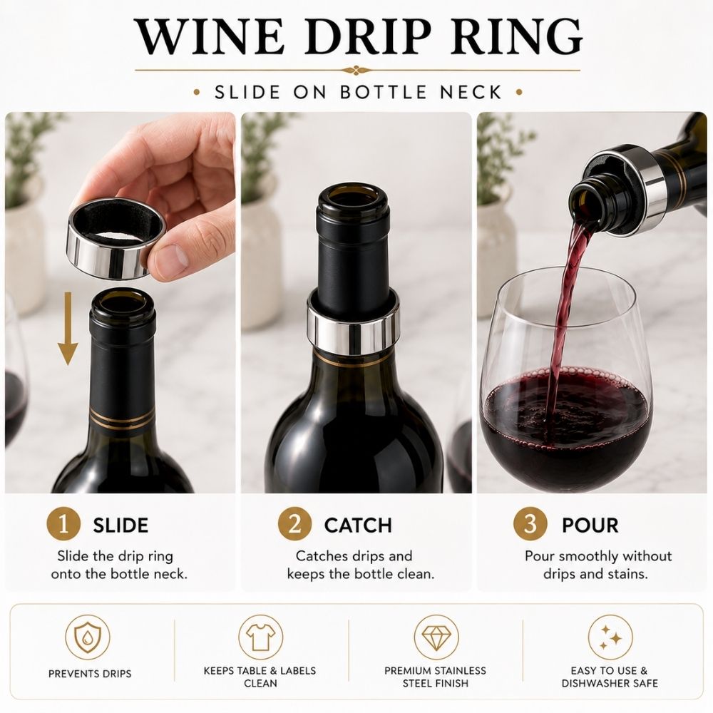 Wine Set Opener Personalized Wine Decanter Gift Set - 5 piece Stainless Steel Wine Tools Kit in Wine Bottle Shaped Case