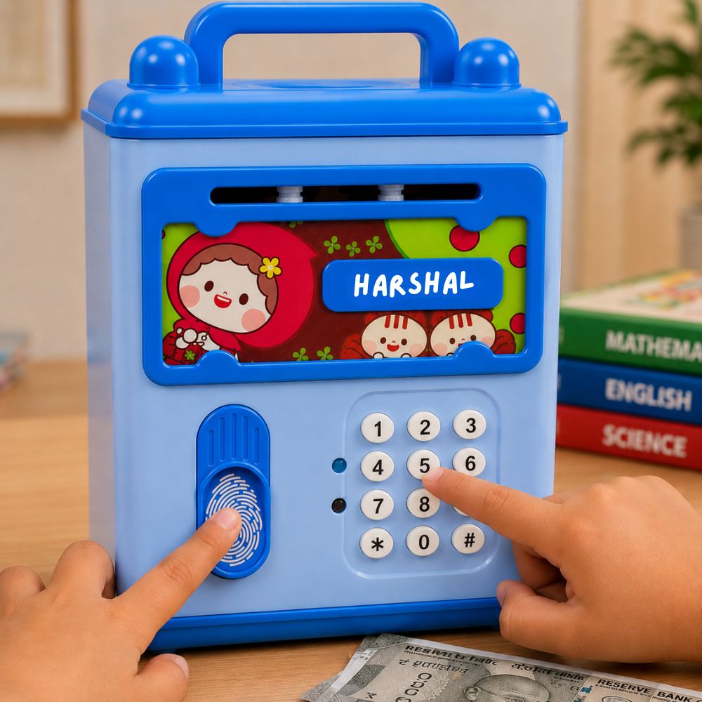 Custom ATM Piggy Bank for Kids with Music & Name Personalization | Birthday Gift & Return Gift