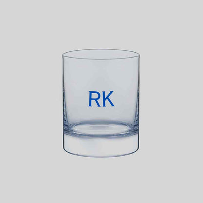 Scotch Glasses with Initial - Personalized Whiskey Glass for Men