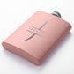Stainless Steel Alcohol Flask for Women - Personalized 8oz Pink Hip Flask