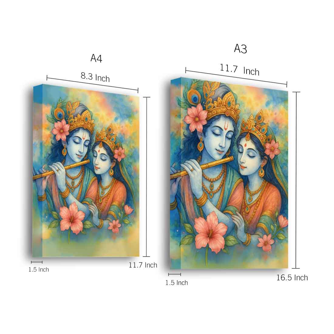 Divine Krishna Radha Frame with LED lighting – Ideal for Décor, Pooja Room, or Gift