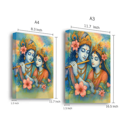 Divine Krishna Radha Frame with LED lighting – Ideal for Décor, Pooja Room, or Gift