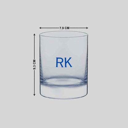 Scotch Glasses with Initial - Personalized Whiskey Glass for Men