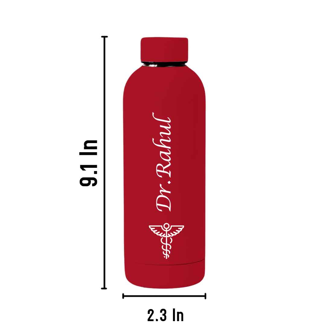 Custom Insulated Water Bottles for Doctors - Stainless Steel, BPA-Free, Leakproof Water Bottles for Travel, Hospital, Gym, and Home