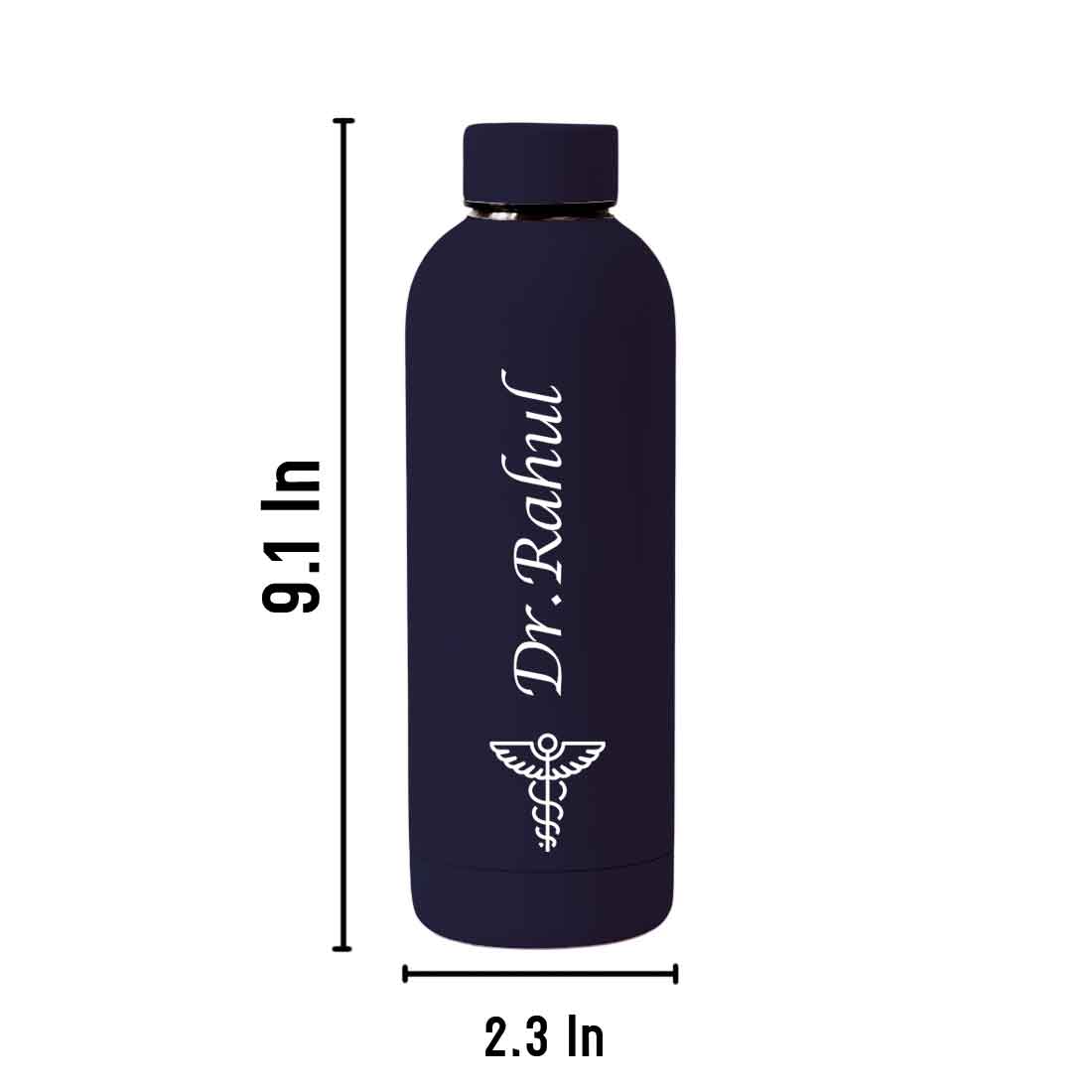 Custom Insulated Water Bottles for Doctors - Stainless Steel, BPA-Free, Leakproof Water Bottles for Travel, Hospital, Gym, and Home