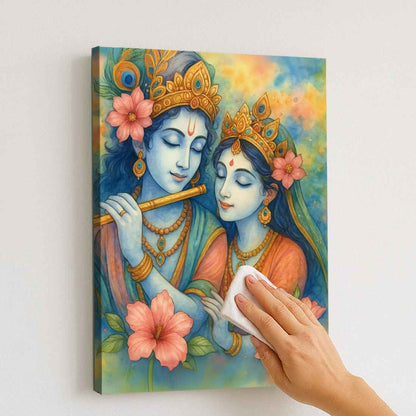 Divine Krishna Radha Frame with LED lighting – Ideal for Décor, Pooja Room, or Gift