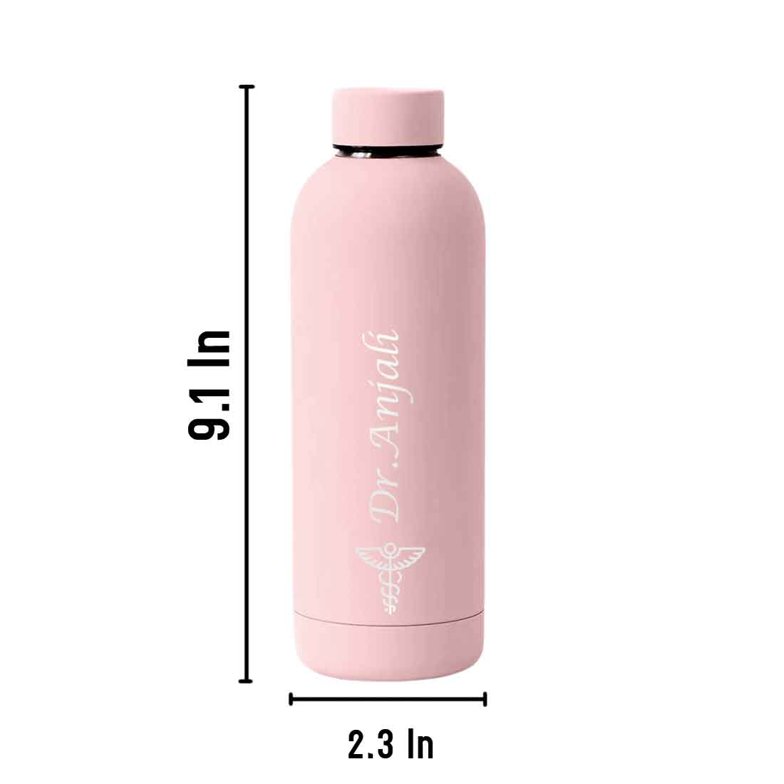 Custom Insulated Water Bottles for Doctors - Stainless Steel, BPA-Free, Leakproof Water Bottles for Travel, Hospital, Gym, and Home