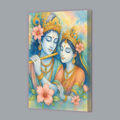Divine Krishna Radha Frame with LED lighting – Ideal for Décor, Pooja Room, or Gift