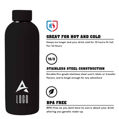 Company Logo on Bottle-Stainless Steel Double Insulated Bottle for Corporate Gift