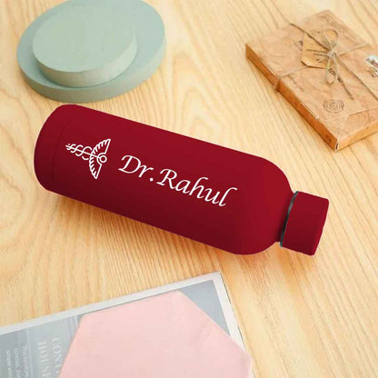 Custom Insulated Water Bottles for Doctors - Stainless Steel, BPA-Free, Leakproof Water Bottles for Travel, Hospital, Gym, and Home