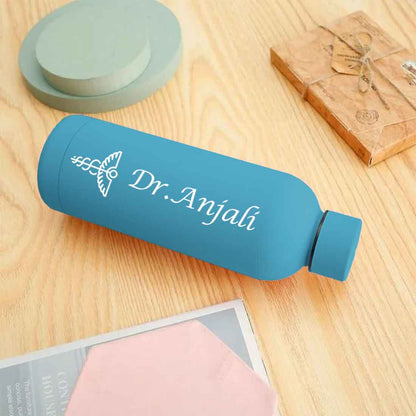 Custom Insulated Water Bottles for Doctors - Stainless Steel, BPA-Free, Leakproof Water Bottles for Travel, Hospital, Gym, and Home