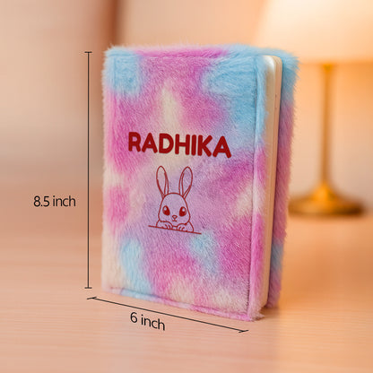 Custom Fur Diary for Kids – Soft Squishy A5 Size Notebook, Cute Fancy Journal & Perfect Birthday Gift Organizer