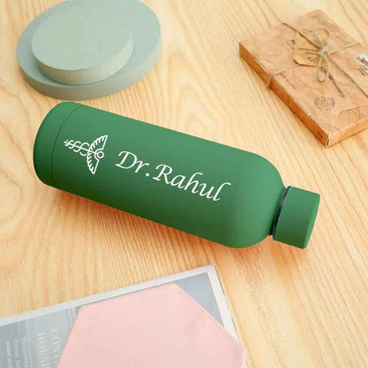 Custom Insulated Water Bottles for Doctors - Stainless Steel, BPA-Free, Leakproof Water Bottles for Travel, Hospital, Gym, and Home