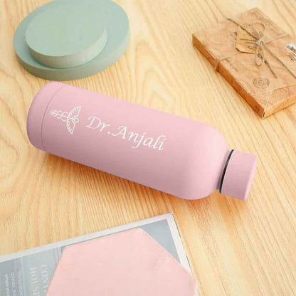 Custom Insulated Water Bottles for Doctors - Stainless Steel, BPA-Free, Leakproof Water Bottles for Travel, Hospital, Gym, and Home