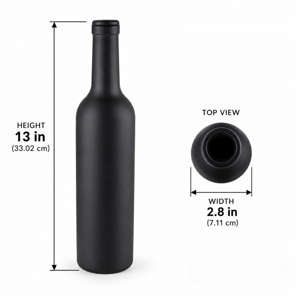 Wine Set Opener Personalized Wine Decanter Gift Set - 5 piece Stainless Steel Wine Tools Kit in Wine Bottle Shaped Case