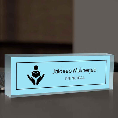 Principal Desk Name Plate – Personalized Professional Accessory for Teachers and Principals