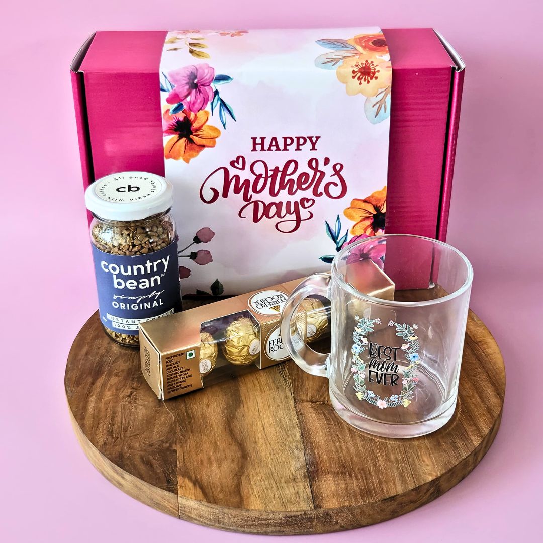 Mother's Day Gift Box – Coffee Mug, Chocolates & Premium Instant Coffee Combo for Mom