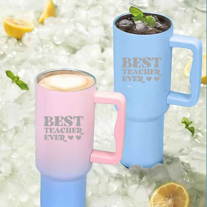 Teacher Day Gift Insulated Tumbler 1200ml with Straw and Lid Large Travel Cups