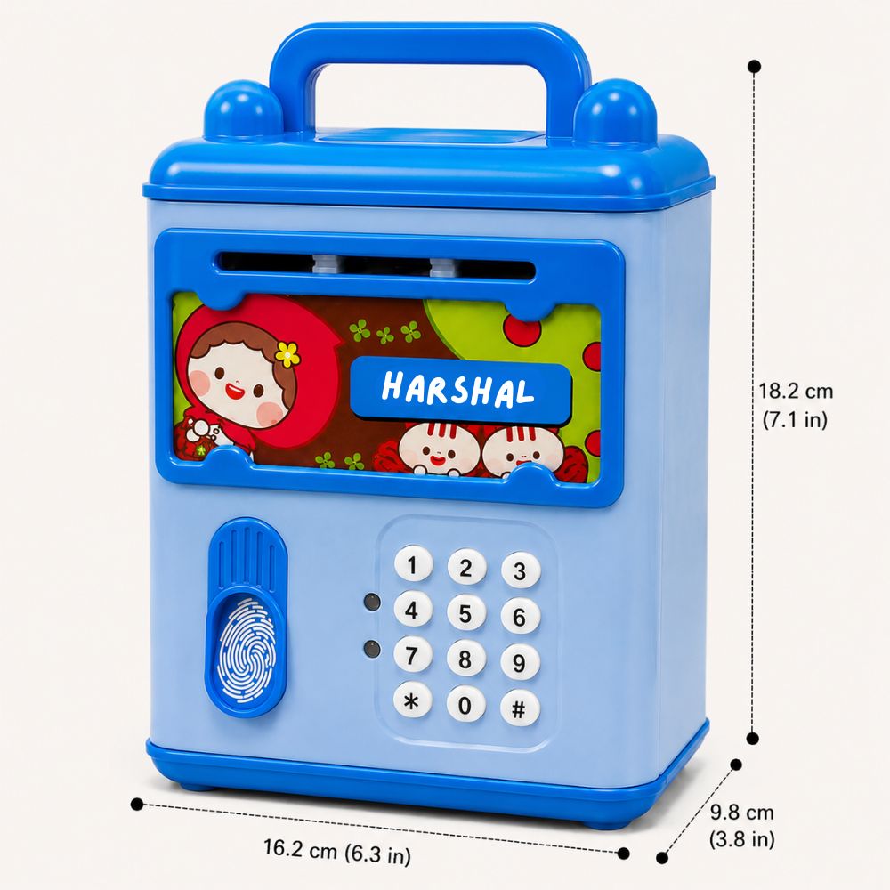 Custom ATM Piggy Bank for Kids with Music & Name Personalization | Birthday Gift & Return Gift