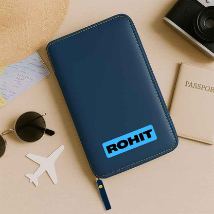 Customized Passport Case with Name Faux Leather Passport Wallet & Luggage Tag Set