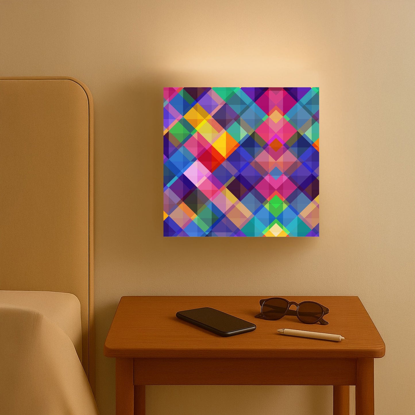 Designer Square Wall Lamp - Colorful Squares